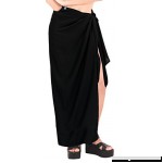 LA LEELA Sarong Bathing Suit Pareo Wrap Bikini Cover ups Womens Skirt Swimsuit Swimwear Black_p163 B07P2MBWK9